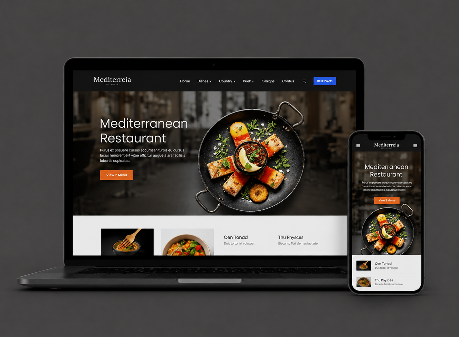 Diseño web para restaurante